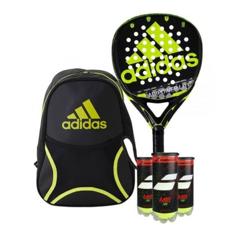 Adidas -Pack Adidas Adipower Lite, Adidas Backpack and 3 cans of balls