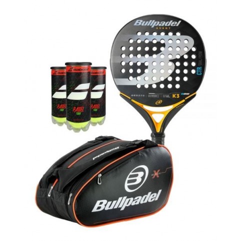Bullpadel -Bullpadel K3 Avant pack, Bullpadel Bullpadel and 3 cans of balls