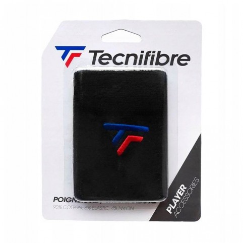 Tecnifibre XL Wristband Black |TECNIFIBRE |Wristbands