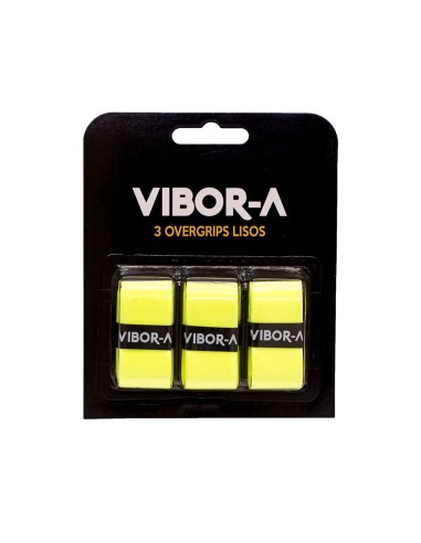 Vibor-a -Blister 3 Overgrips Pro Vibor -A Smooth Fluor Yellow