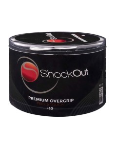 ShockOut Padel -Drum 60 Premium Smooth Overgrips White Black