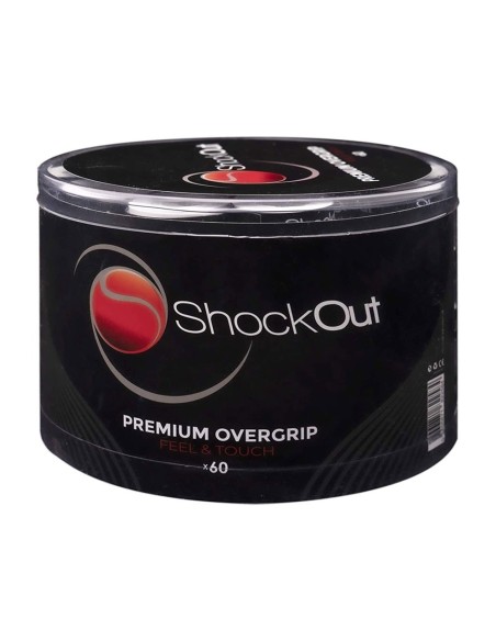 ShockOut Padel -Drum 60 Premium Smooth Overgrips White Black ShockOut Padel -Drum 60 Premium Smooth Overgrips White Black