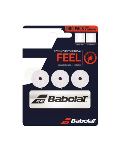 Babolat -Impugnatura Babolat Syntec Pro X1 Vs Original X3 bianca