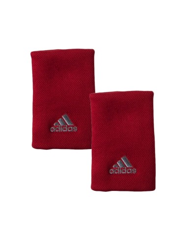 VISION -Pair of Adidas Red Gray Wristbands