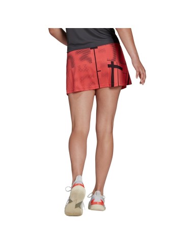 VISION -Adidas Club Graphic Skirt Red Black Women