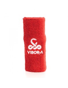 Muñequera Vibora Rojo Logo Blanco