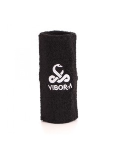 Muñequera Vibora Negro Logo Blanco