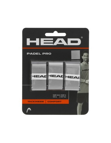 Head -3 Unidades Overgrip Head Padel Pro Grey