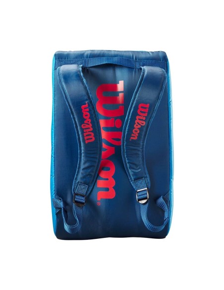WILSON -Paletero Wilson Padel Bolsa Azul Rojo Junior