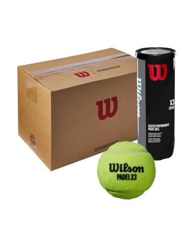 WILSON -Box med 24 Wilson Padel X3 Speed Ball-burkar