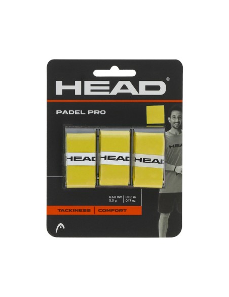 Head -3 Unidades Overgrip Head Padel Pro Amarillo