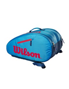 WILSON -Paletero Wilson Padel Bolsa Azul Rojo Junior 2