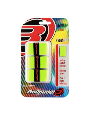 Bullpadel -Overgrip 3 Unidades Gb1200 971 Amarelo Fluor 450839
