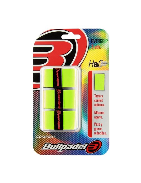 Bullpadel -Overgrip 3 Unidades Gb1200 971 Amarillo Fluor 450839 Bullpadel -Overgrip 3 Unidades Gb1200 971 Amarillo Fluor 450839