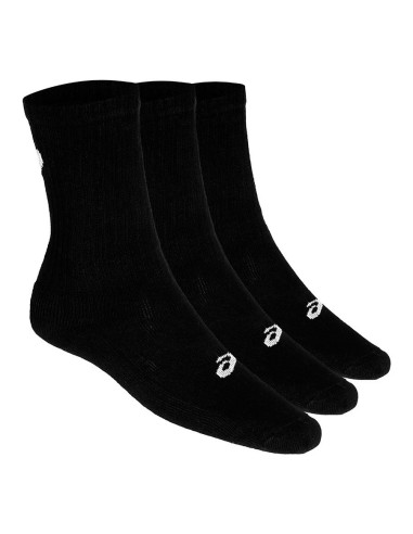 Asics -Calcetin 3ppk Crew Sock Negro 155204 0900