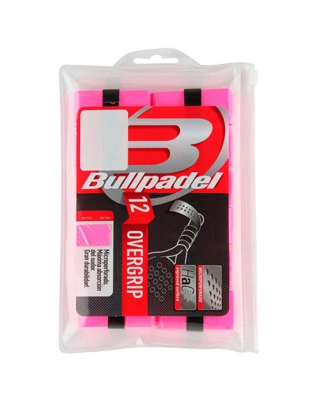Bullpadel -Overgrip Pack 12 Units Bg-1601 Pack 722 Pink Fluor 450844