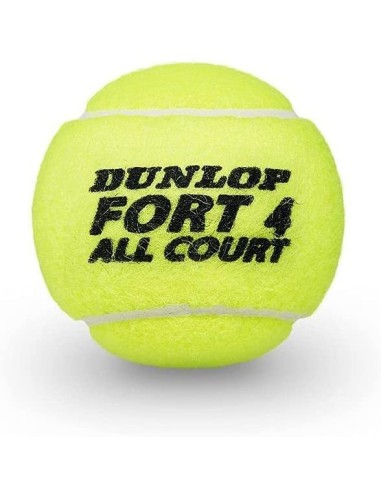 Dunlop -Can of 4 Dunlop Fort All Court Balls 601316