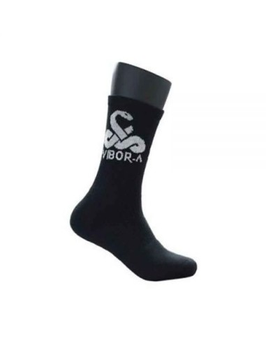 Vibor-a -Vibor -A Half Round Premium Black Socks